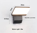 Outdoor Wall Light 18W Warm LED IP65 Foldable Head