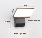 Outdoor Wall Light 18W Warm LED IP65 Foldable Head
