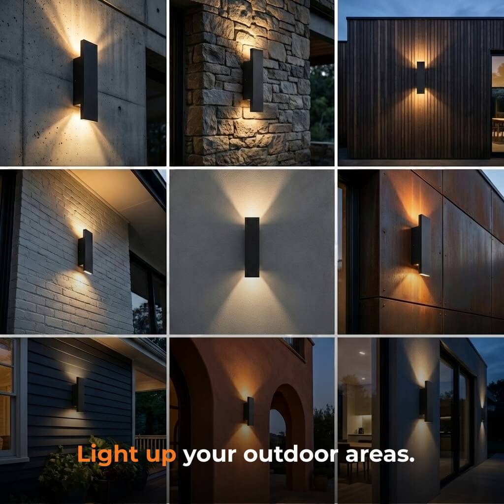 Outdoor Wall Light Aluminum IP65 Up & Down LED