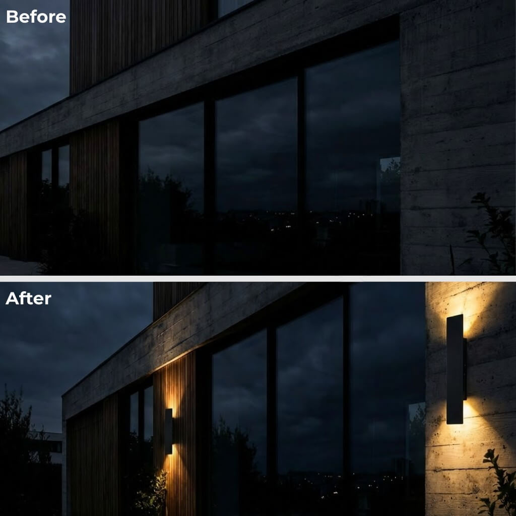 Outdoor Wall Light Aluminum IP65 Up & Down LED