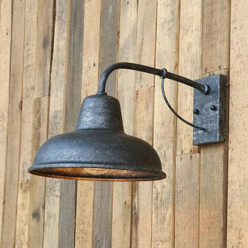 Outdoor Wall Light Barn-Style Matte Black & Weather-Resistant