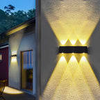 Outdoor Wall Light Solar 6-LED Warm White Waterproof