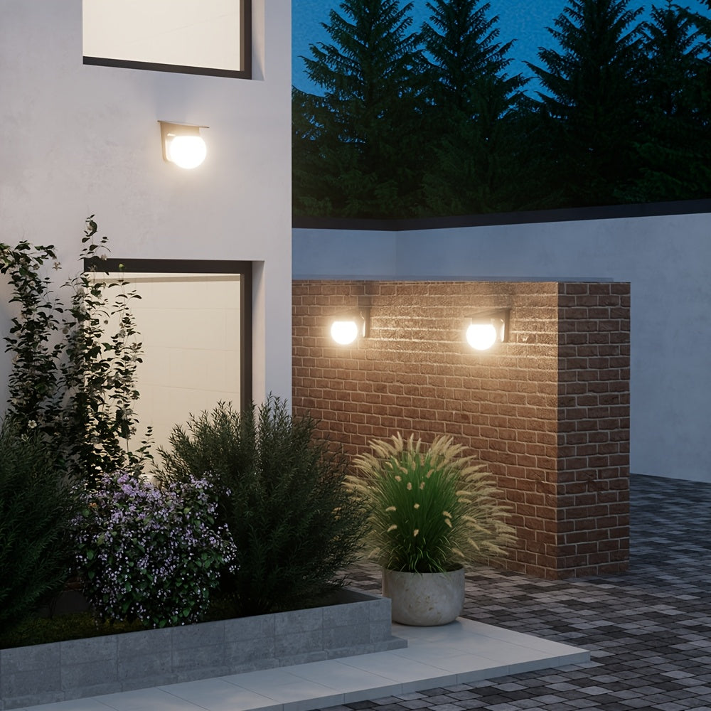 Outdoor Wall Light Solar Dusk-To-Dawn Warm LED