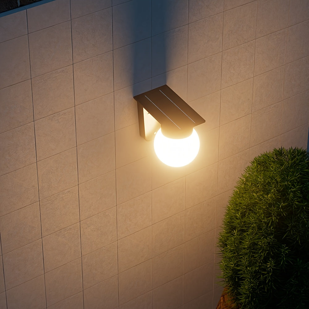 Outdoor Wall Light Solar Dusk-To-Dawn Warm LED