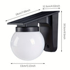 Outdoor Wall Light Solar Dusk-To-Dawn Warm LED