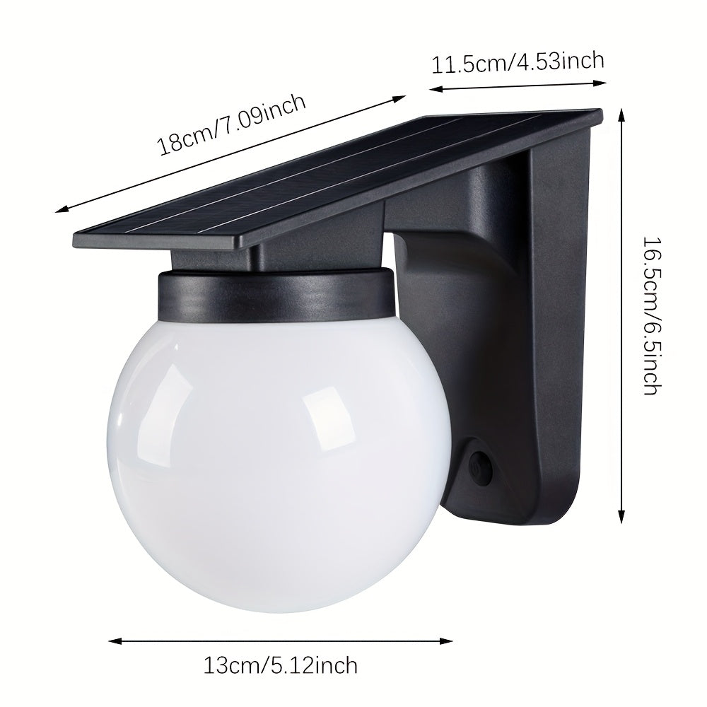 Outdoor Wall Light Solar Dusk-To-Dawn Warm LED