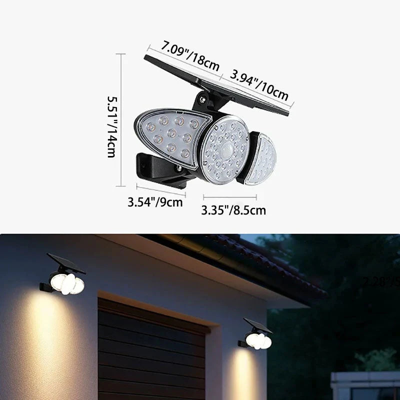 Outdoor Wall Light Solar Powered LED Weatherproof