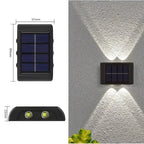 Outdoor Wall Light Solar Up & Down LEDs Weather-Resistant