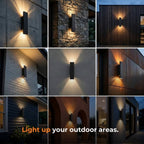 Outdoor Wall Light Up & Down LED Weatherproof Aluminum