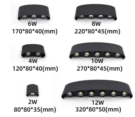 Outdoor Wall Light Up-Down Waterproof & Energy-Efficient LED