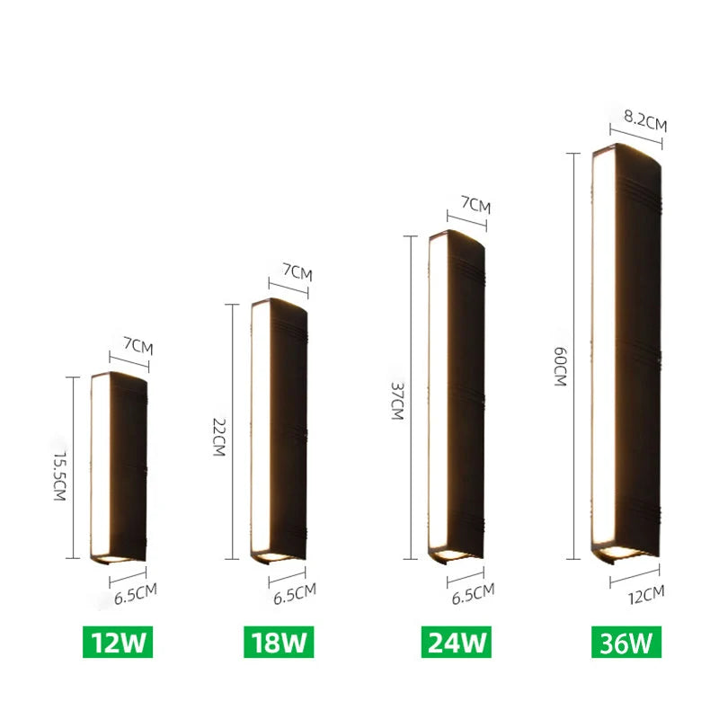 Outdoor Wall Light Weather-Resistant Aluminum & Warm White LED
