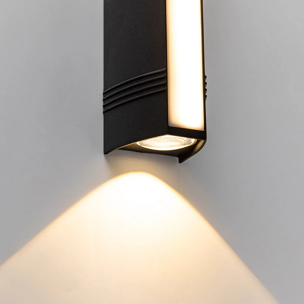 Outdoor Wall Sconce Up & Down LED Matte Black
