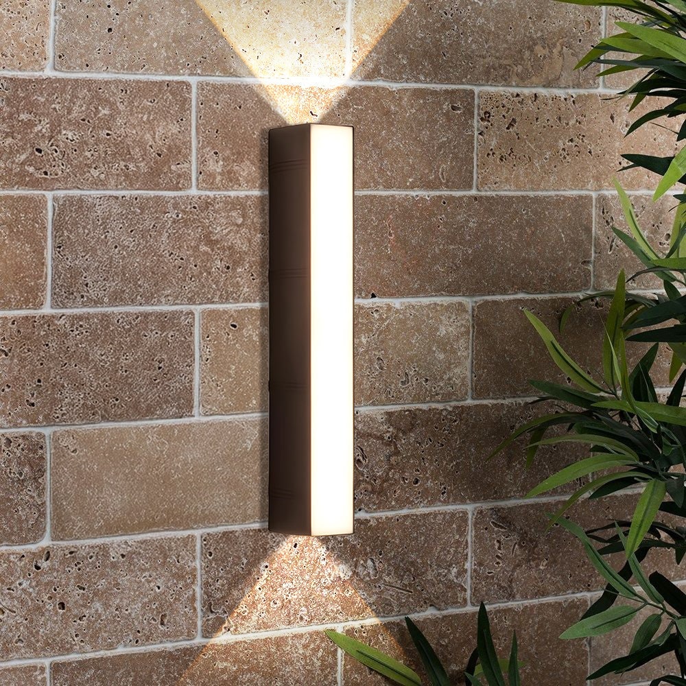 Outdoor Wall Sconce Up & Down LED Matte Black