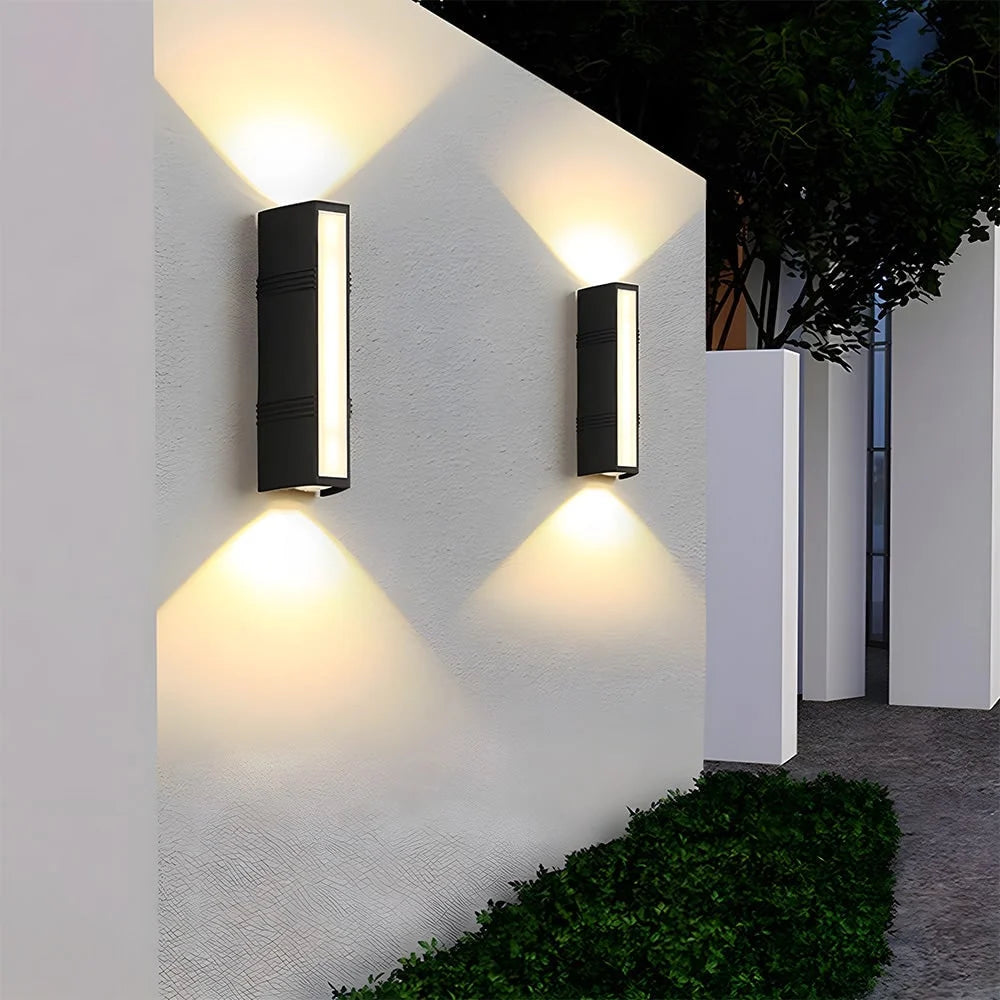 Outdoor Wall Sconce Up & Down LED Matte Black
