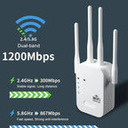 Outdoor WiFi Extender Dual-Band 2.4/5 GHz 1200Mbps