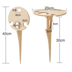 Outdoor Wine Table Wood Ground Spike Portable