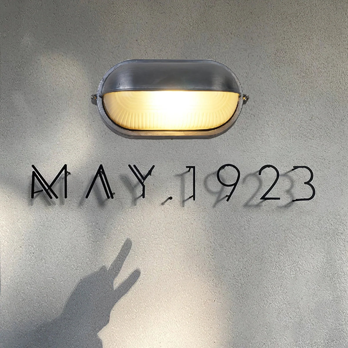 Oval Bulkhead Wall Light Weather-Resistant Galvanized Metal & Ribbed Glass