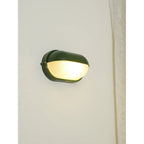 Oval Bulkhead Wall Light Weather-Resistant Galvanized Metal & Ribbed Glass