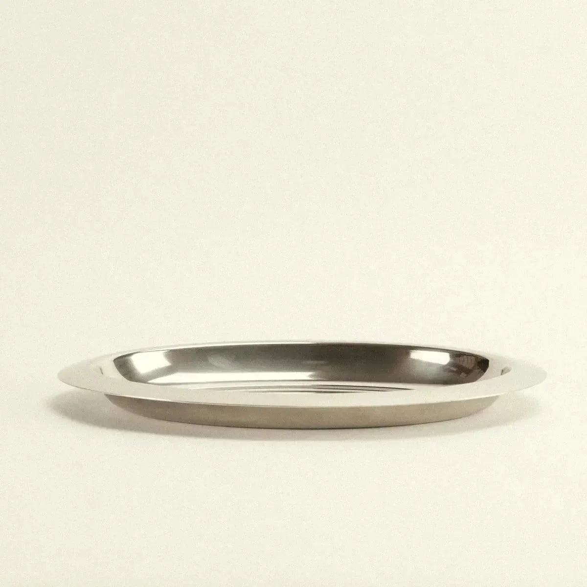 Oval Serving Platter Polished Stainless Steel