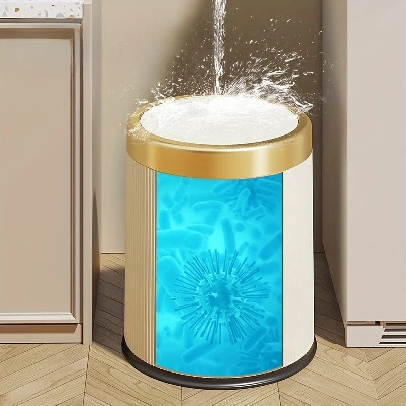 Oval Trash Can Press Lid & Double Inner Bin
