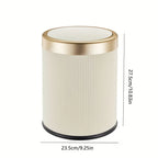 Oval Trash Can Press Lid & Double Inner Bin