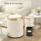 Oval Trash Can Press Lid & Double Inner Bin