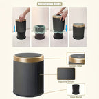 Oval Waste Bin Touchless Lid Sealed Inner Bucket