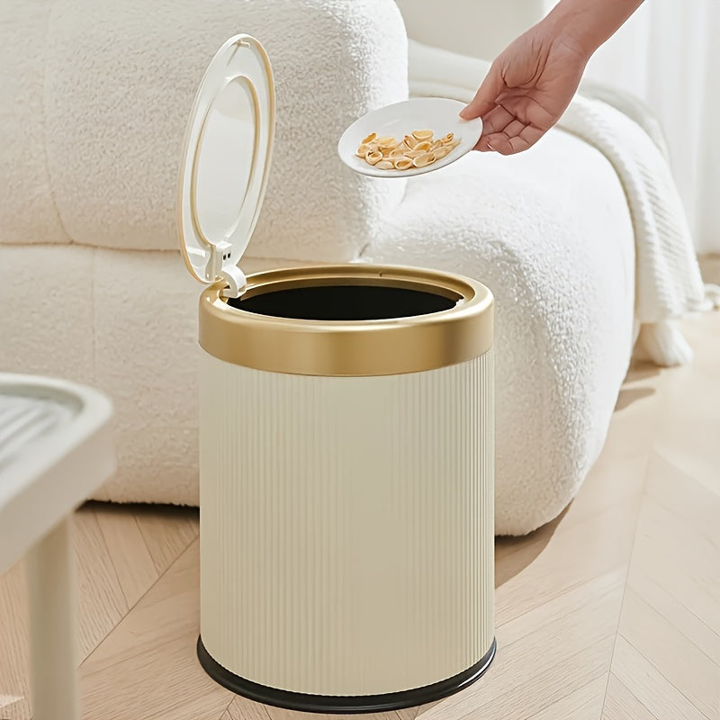 Oval Waste Bin Touchless Lid Sealed Inner Bucket