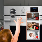 Oven Lock Double-Button 180° Rotating Heat-Resistant Self-Adhesive