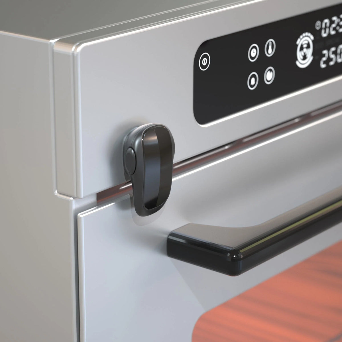 Oven Lock Double-Button 180° Rotating Heat-Resistant Self-Adhesive