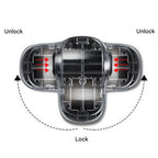 Oven Lock Double-Button 180° Rotating Heat-Resistant Self-Adhesive