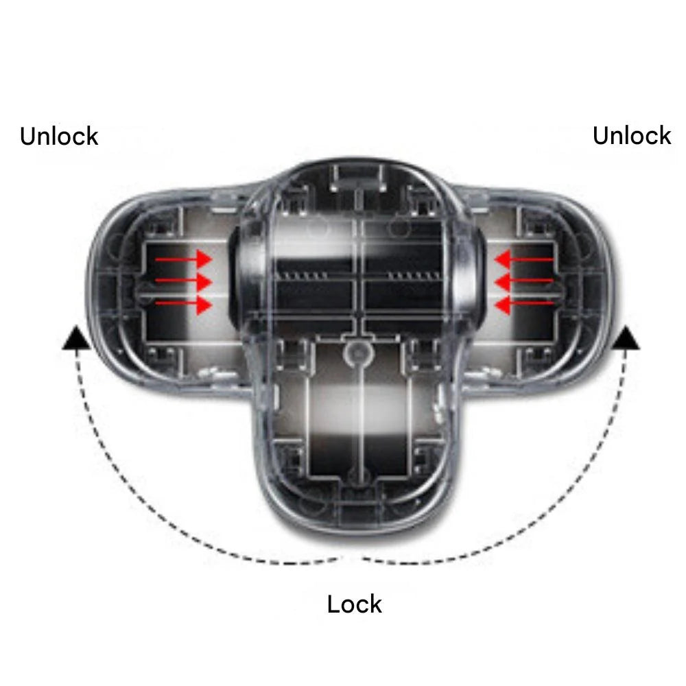 Oven Lock Double-Button 180° Rotating Heat-Resistant Self-Adhesive