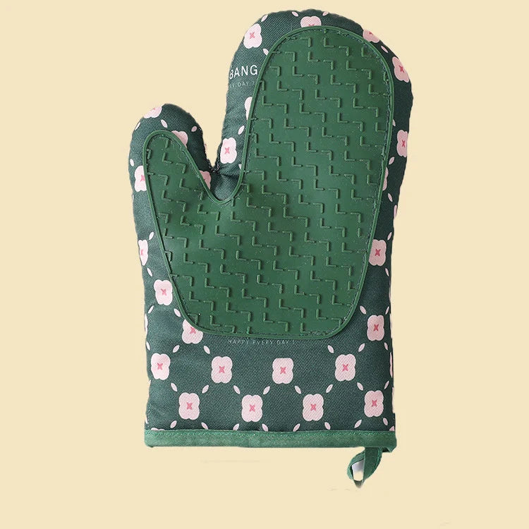 Oven Mitts Heat-Resistant 572°F Cotton & Silicone Anti-Slip