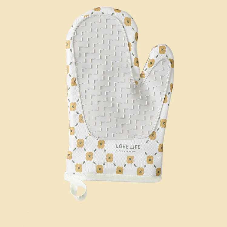 Oven Mitts Heat-Resistant 572°F Cotton & Silicone Anti-Slip
