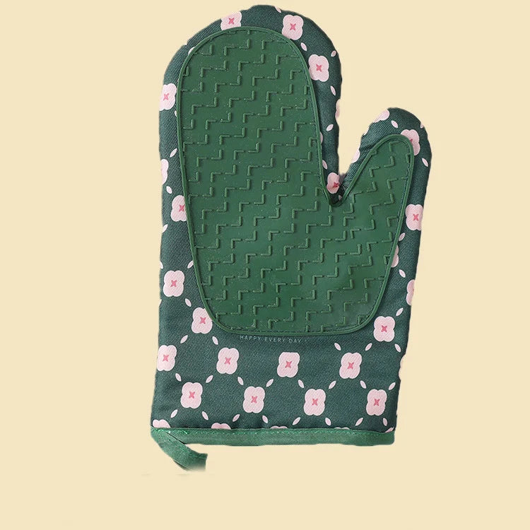 Oven Mitts Heat-Resistant 572°F Cotton & Silicone Anti-Slip
