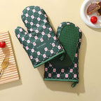 Oven Mitts Heat-Resistant 572°F Cotton & Silicone Anti-Slip