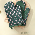 Oven Mitts Heat-Resistant 572°F Cotton & Silicone Anti-Slip