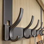Over-Door Coat Rack No-Drill Aluminum 6 Or 7 Hooks