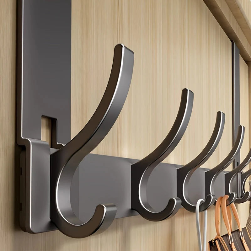 Over-Door Coat Rack No-Drill Aluminum 6 Or 7 Hooks