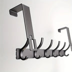 Over-Door Coat Rack No-Drill Aluminum 6 Or 7 Hooks