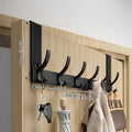 Over-Door Coat Rack No-Drill Aluminum 6 Or 7 Hooks