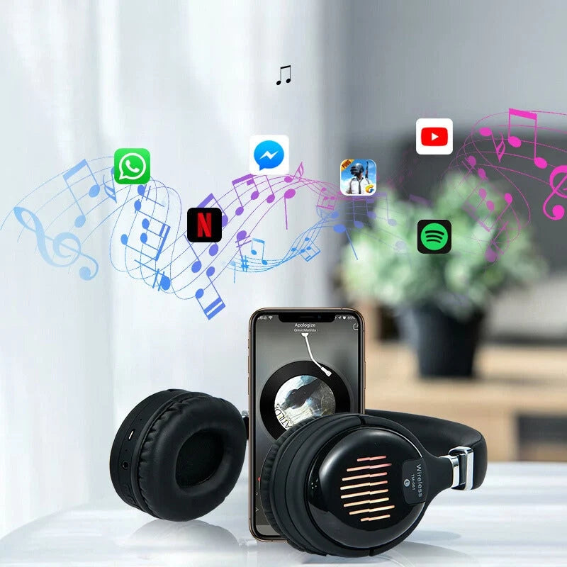 Over-Ear Headphones Bluetooth 4.2 Foldable Cushioned Earcups