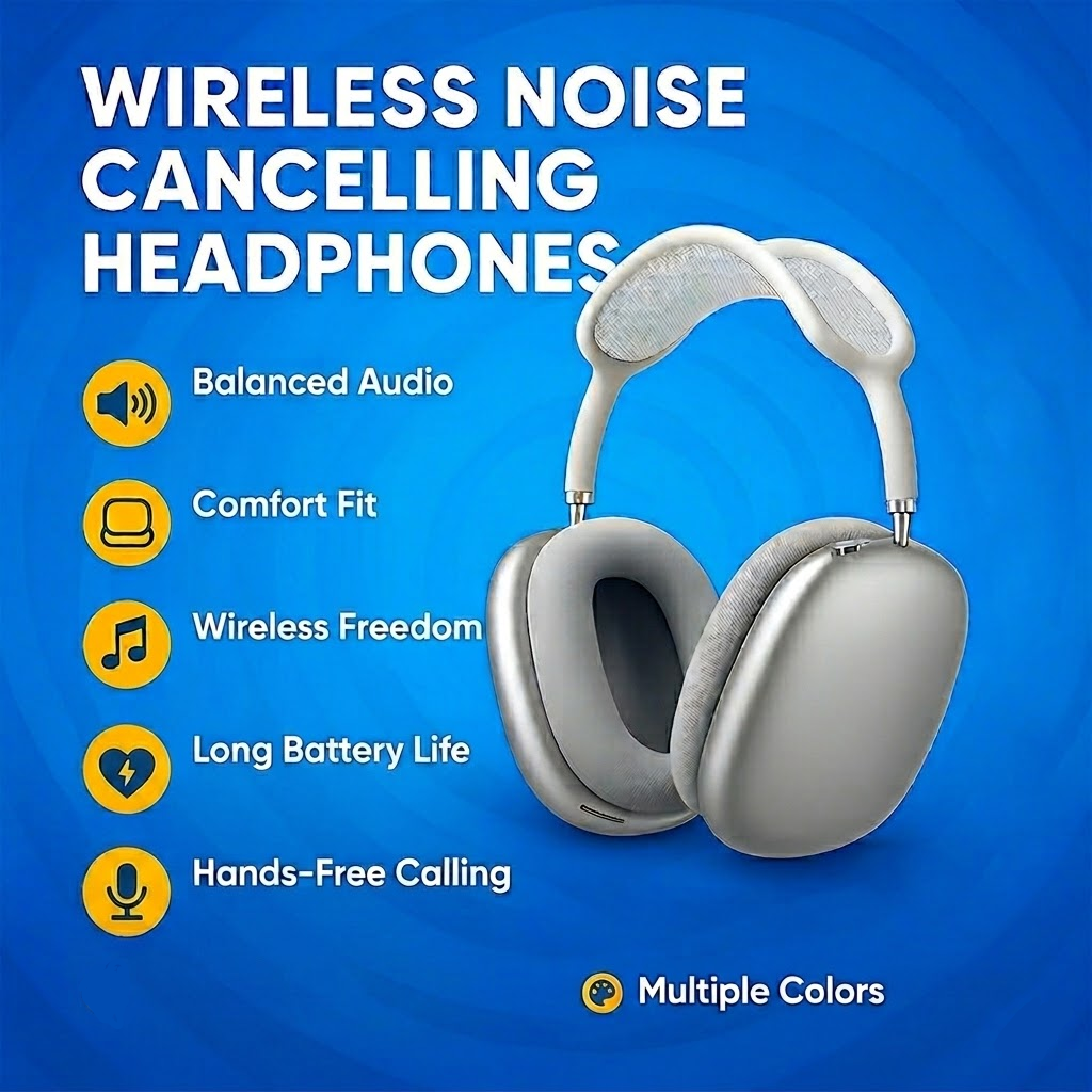 Over-Ear Headphones Bluetooth 5.4 810-Hour Battery