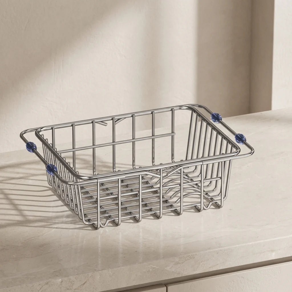 Over-Sink Dish Rack Adjustable & Extendable Stainless Steel