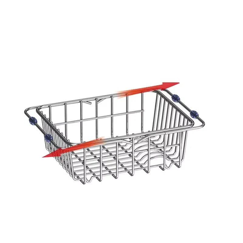 Over-Sink Dish Rack Adjustable & Extendable Stainless Steel