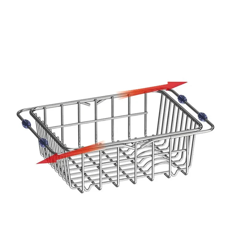 Over-Sink Dish Rack Adjustable & Extendable Stainless Steel