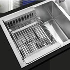 Over-Sink Dish Rack Adjustable Stainless Steel & Non-Slip Pads