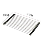 Over-Sink Drain Rack Stainless Steel No-Drill Roll-Up