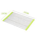Over-Sink Drain Rack Stainless Steel No-Drill Roll-Up