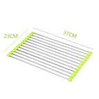 Over-Sink Drain Rack Stainless Steel No-Drill Roll-Up